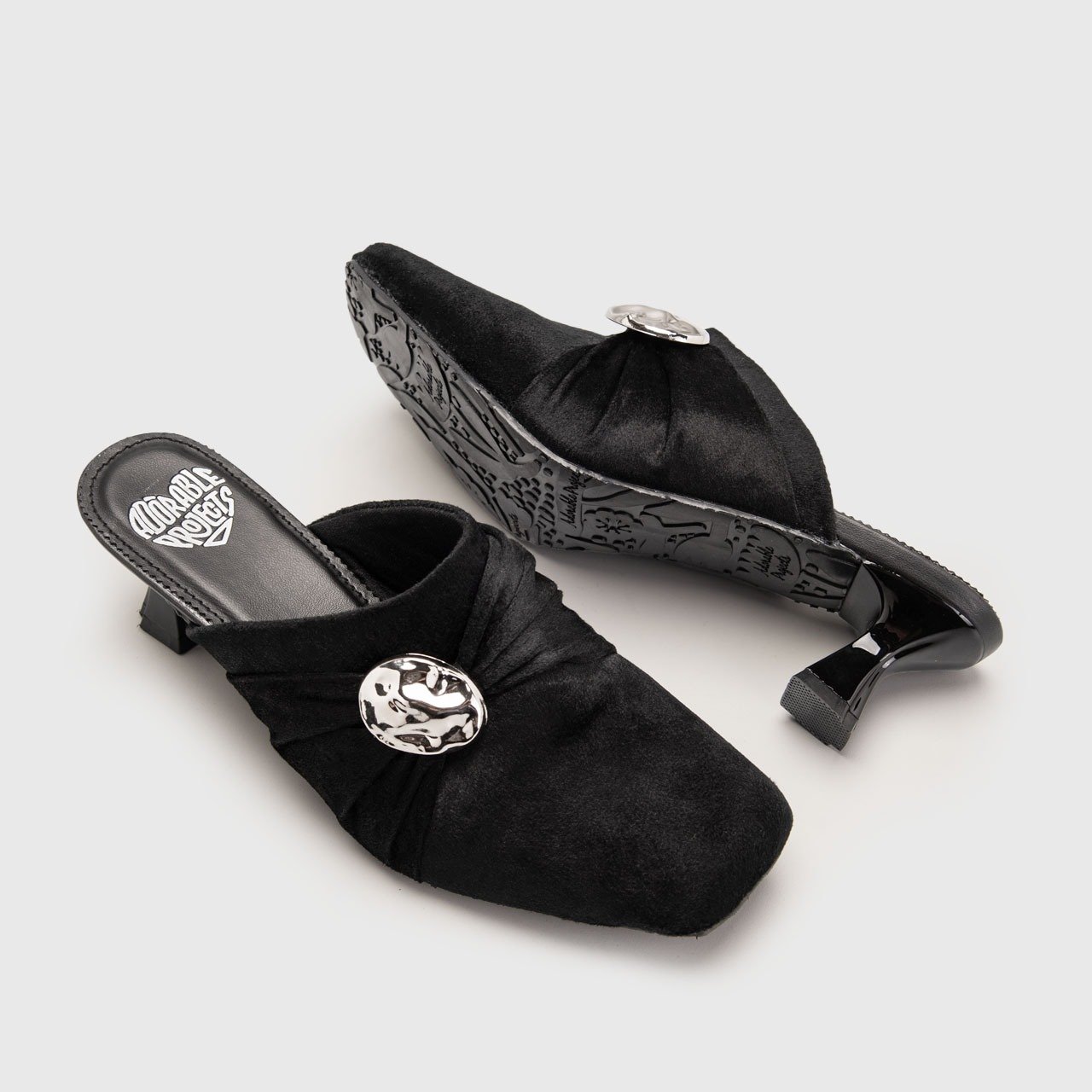 Hertha Mules Heels Black - Image 4