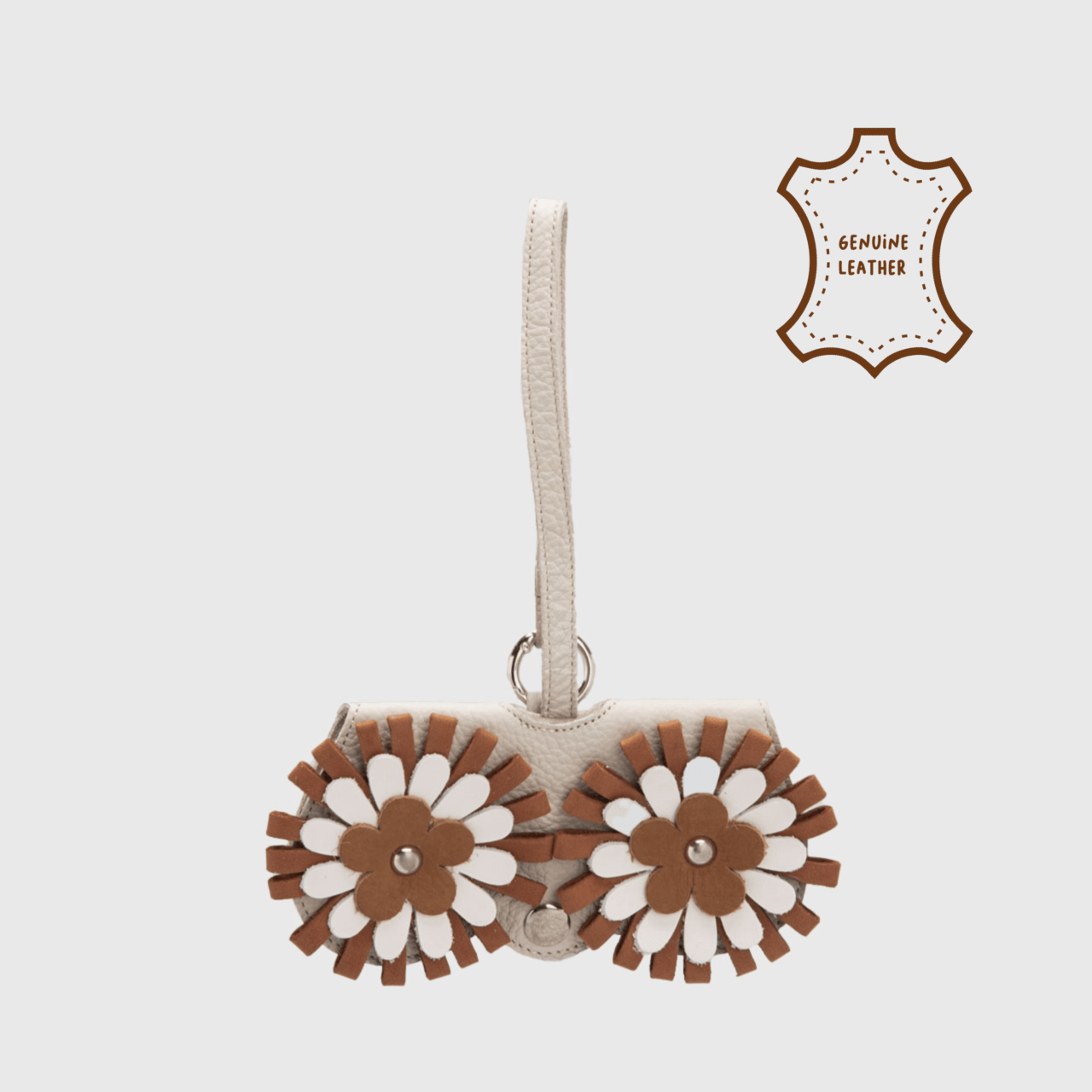 Prunella Glasses Leather Case Ivory