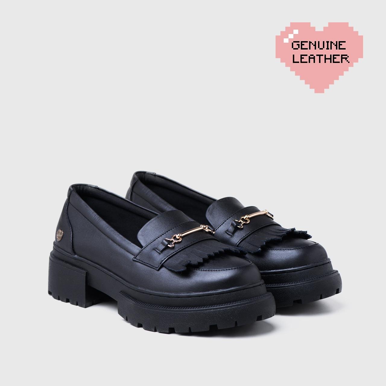 Raina Loafer Genuine Leather Black