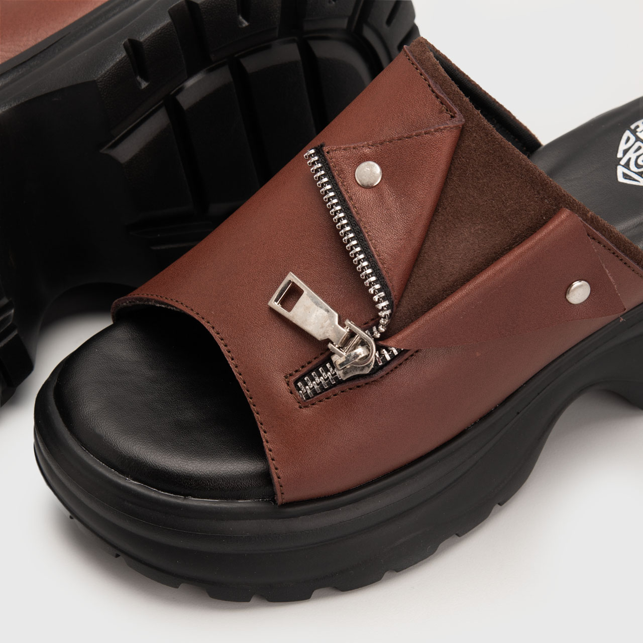 Faleta Platform Genuine Leather Brown - Image 5