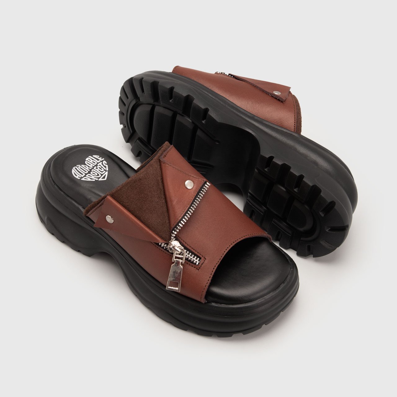 Faleta Platform Genuine Leather Brown - Image 4