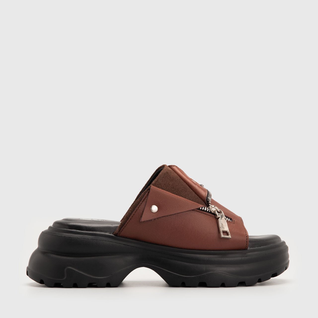 Faleta Platform Genuine Leather Brown - Image 3