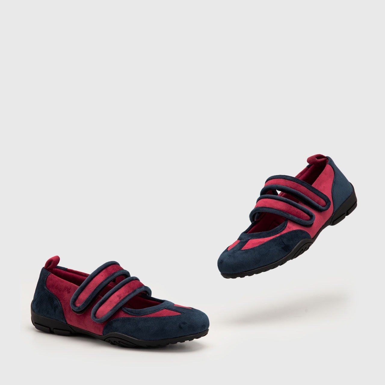 Maisie Flat Shoes Blue Red