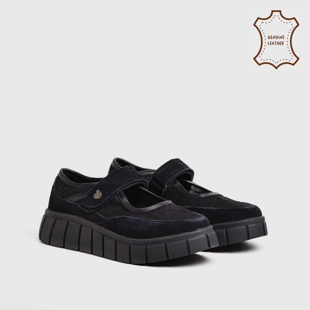 Nizzy Sneakers Genuine Leather Black - 39