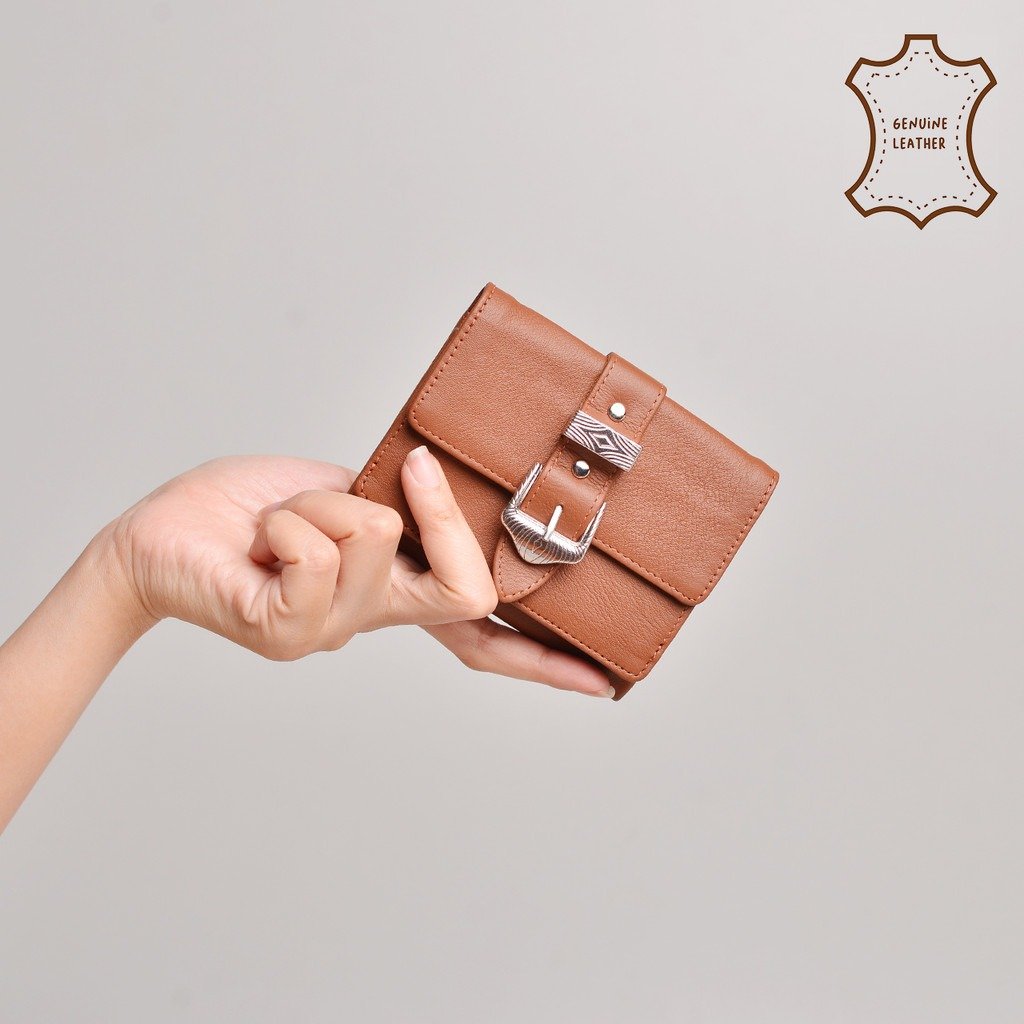 Theanra Wallet Genuine Leather Brown