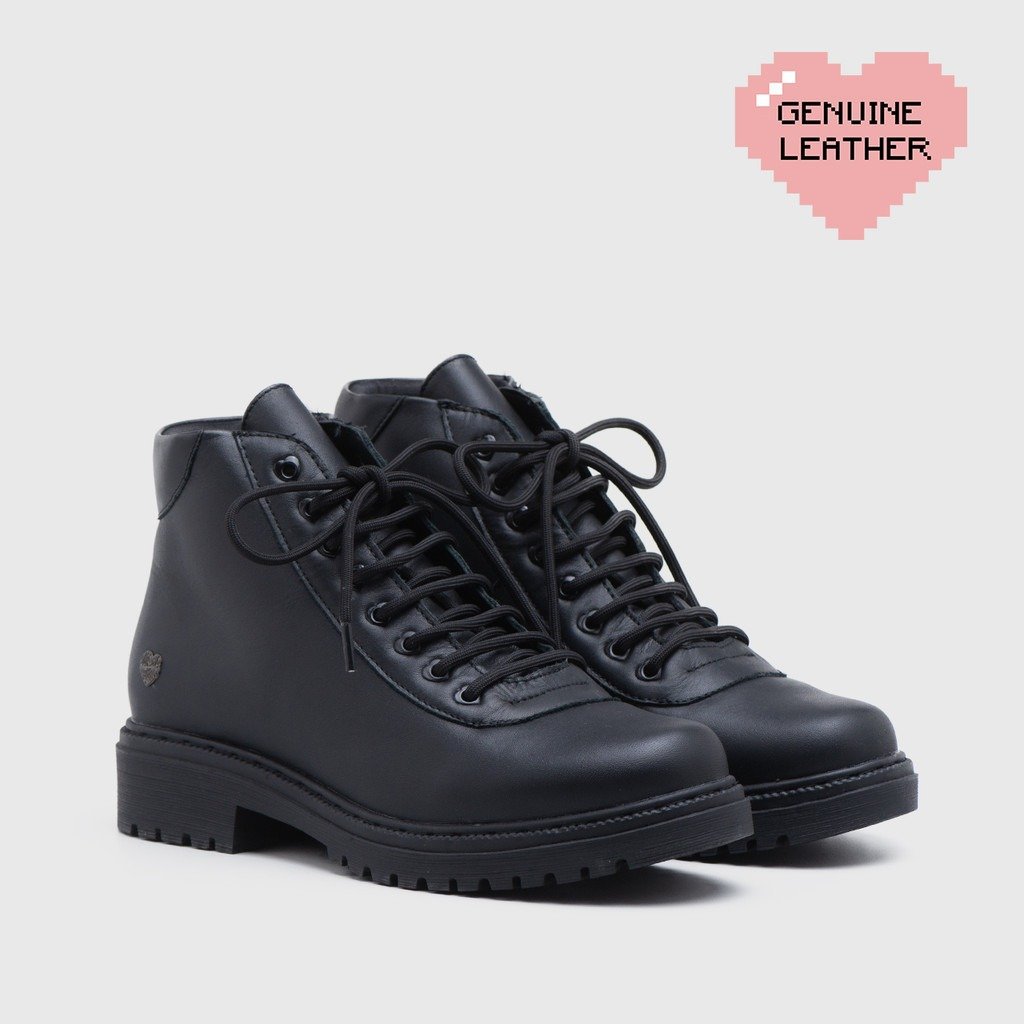 Alexis Boots Genuine Leather Black