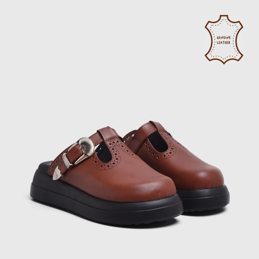 Aitra Sandals Genuine Leather Brown