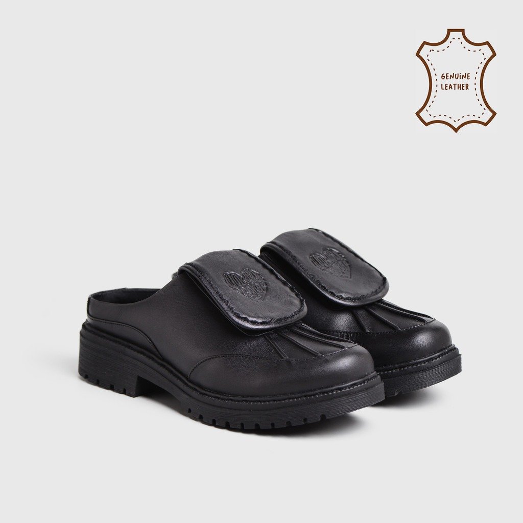 Olea Mules Genuine Leather Black