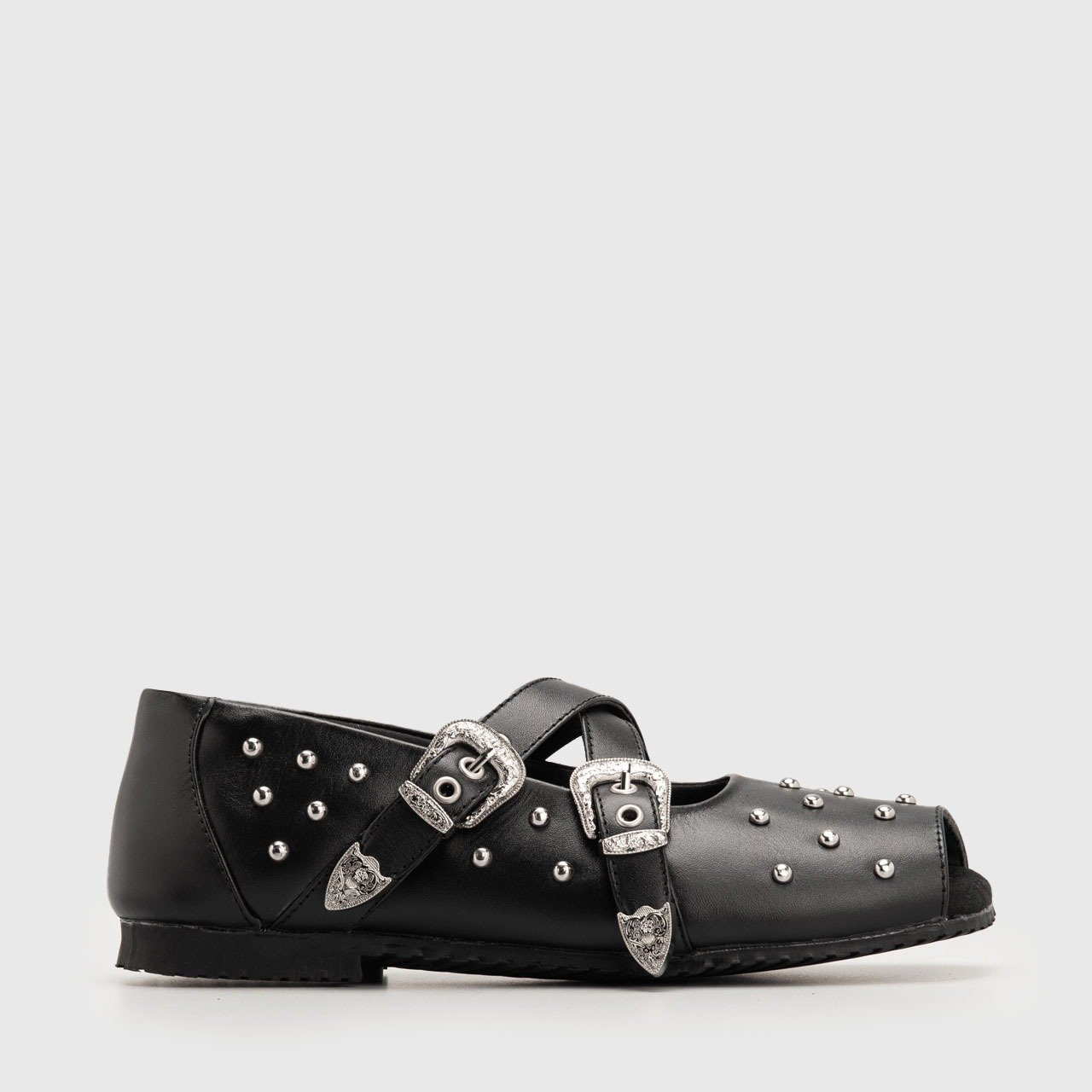Zaniva Flat Shoes Genuine Leather Black - Image 3