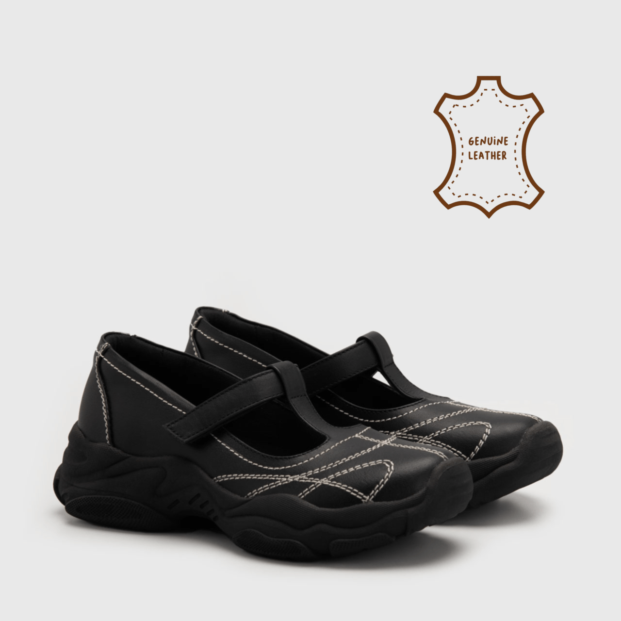 Allegra Sneakers Genuine Leather Black