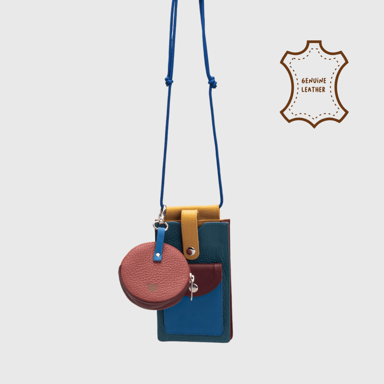 Avera Phone Wallet Genuine Leather Colorblock