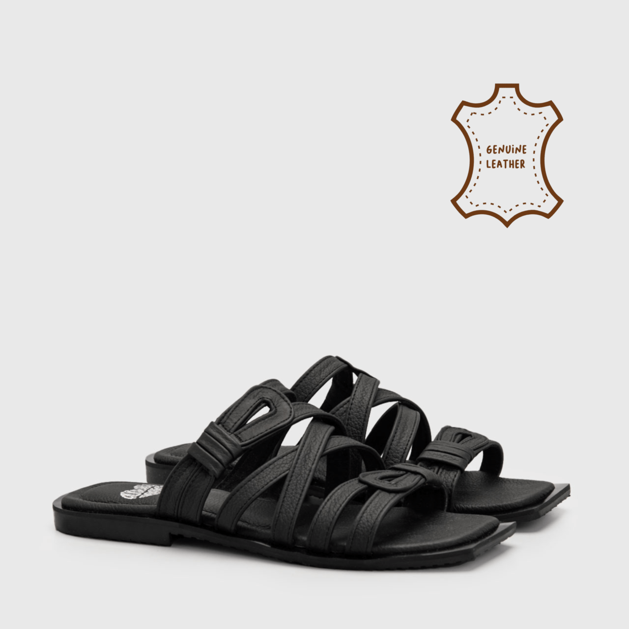 Tessa Sandal Genuine Leather Black