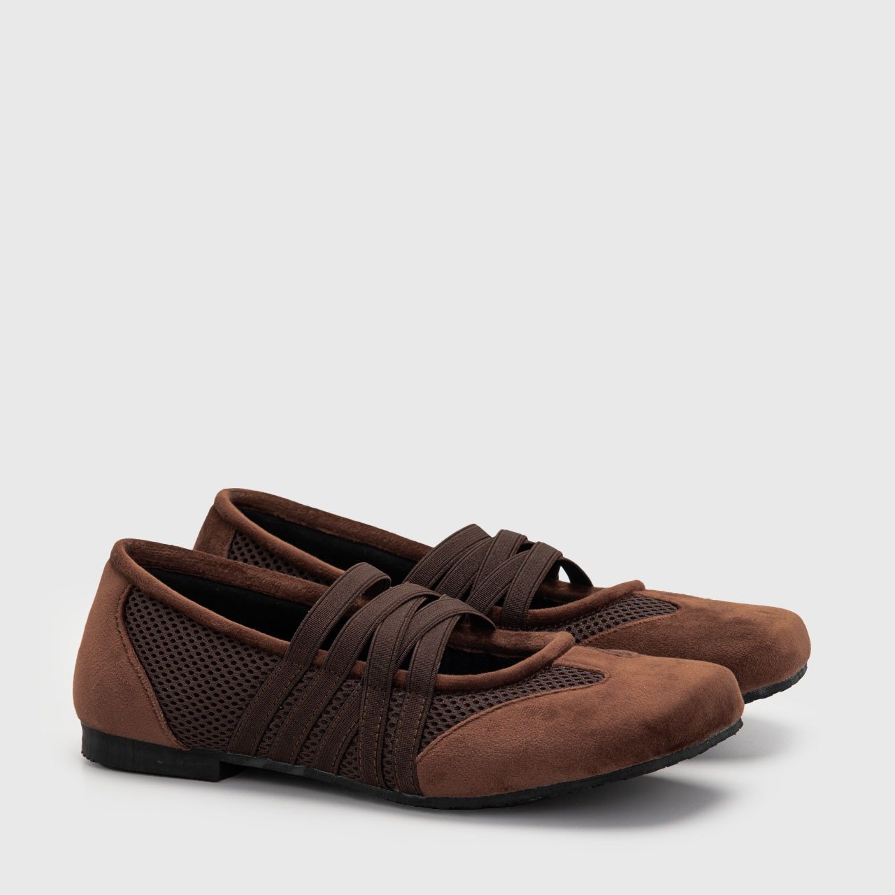 Eleva Flat Shoes Brown