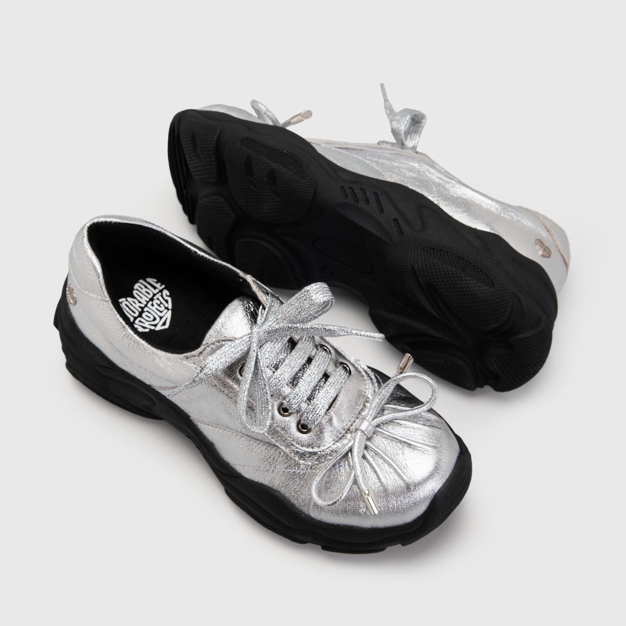 Entra Sneakers Genuine Leather Silver - Image 4