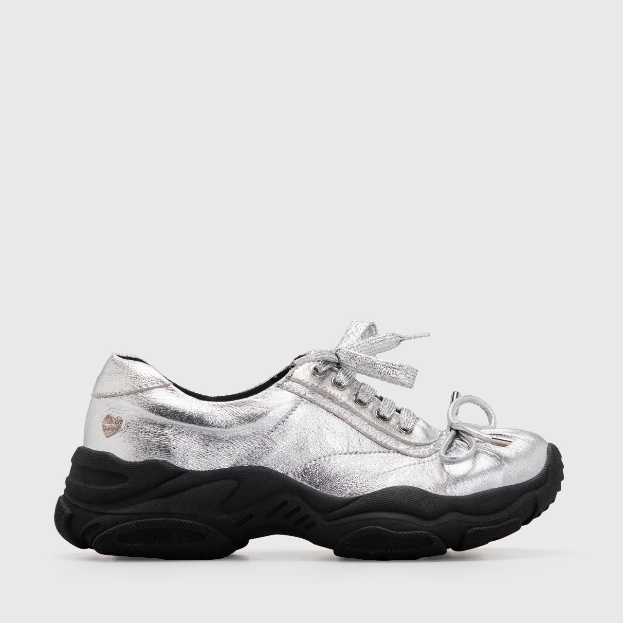 Entra Sneakers Genuine Leather Silver - Image 3