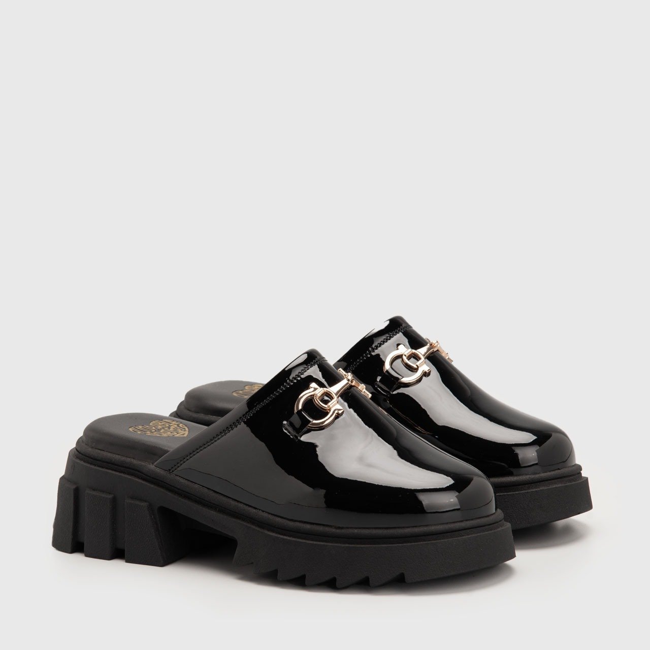 Gamila Sandals Patent Black