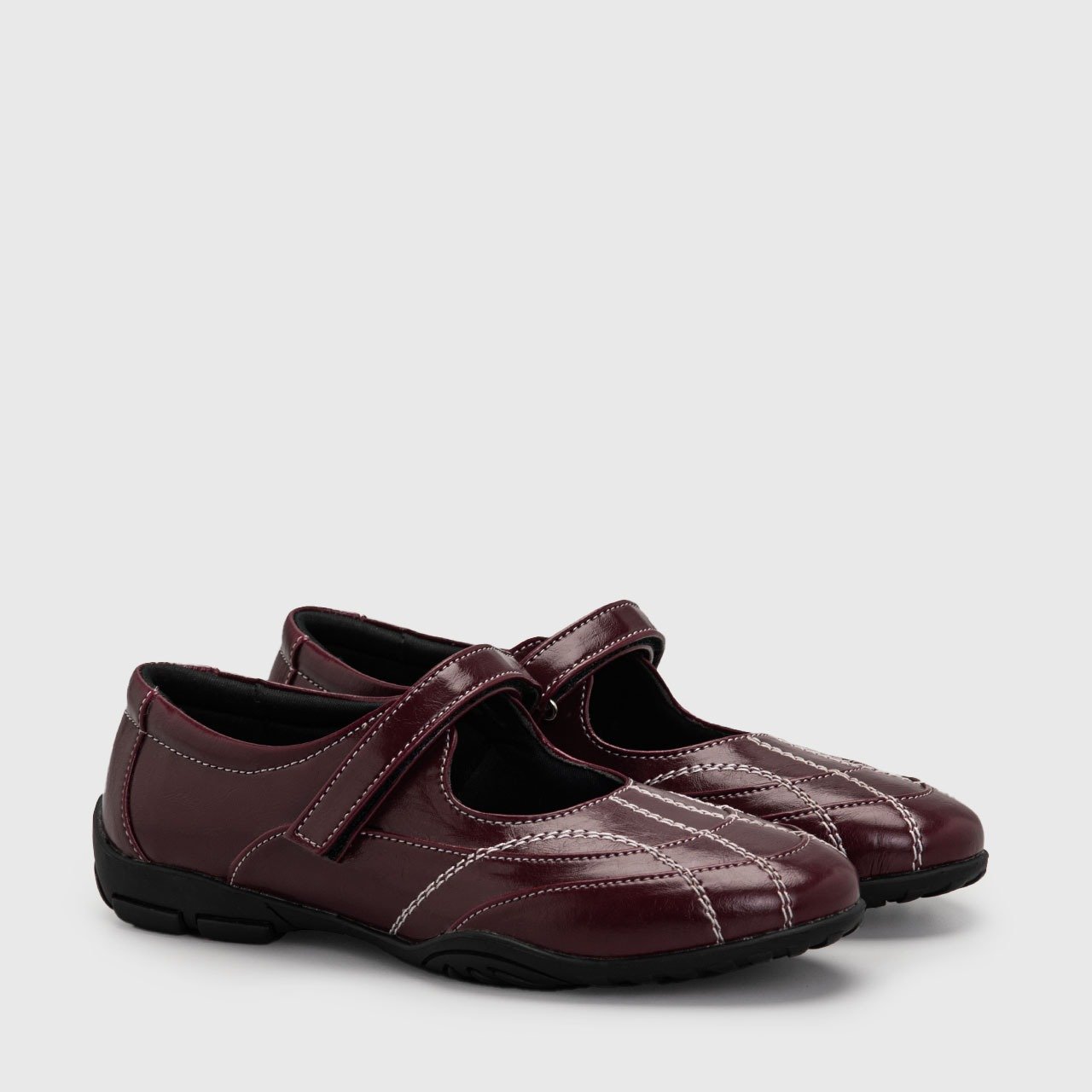 Sevill Flat Shoes Burgundy