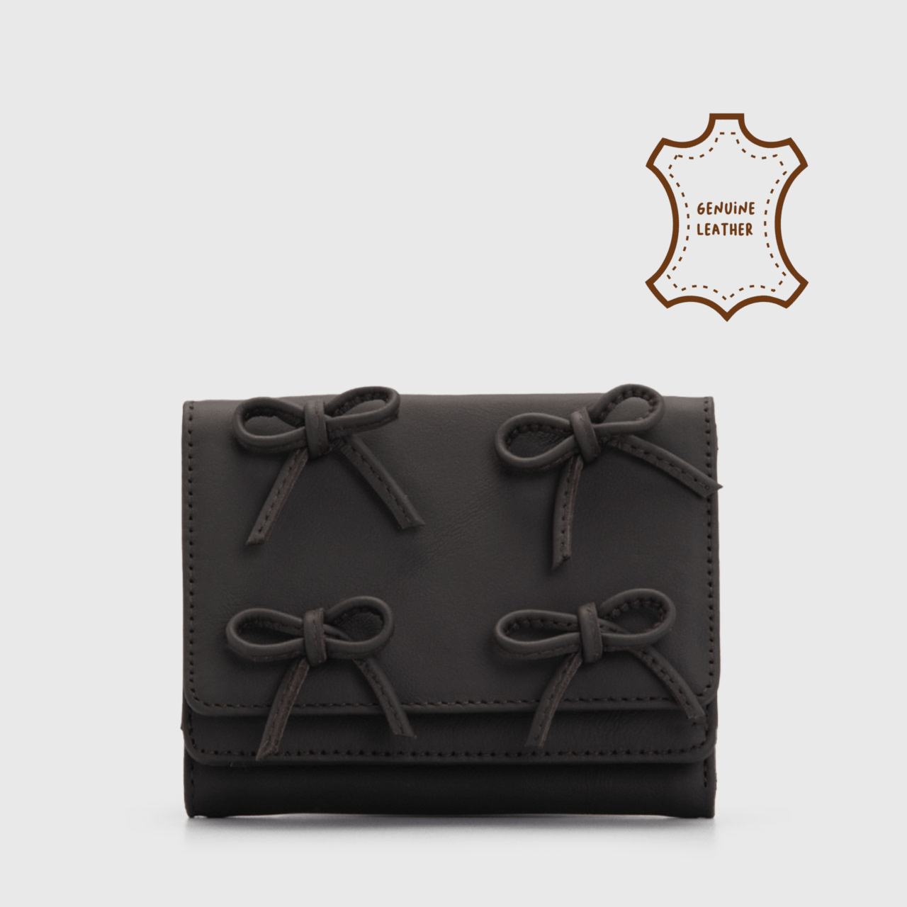 Adorable Projects - Emily Wallet Genuine Leather Dark Brown - Dompet Wanita