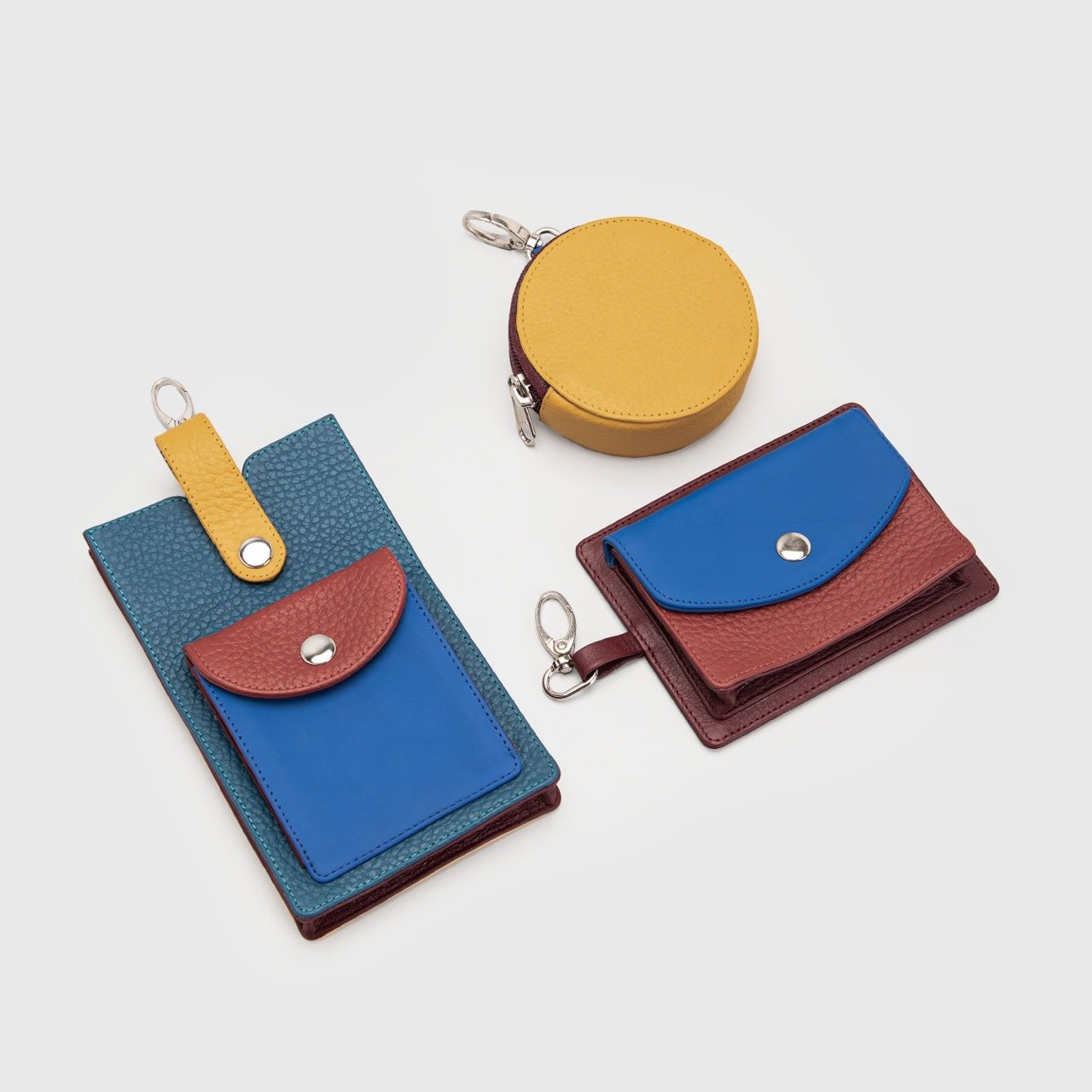 Lyona Multi Wallet Genuine Leather Colorblock - Image 3