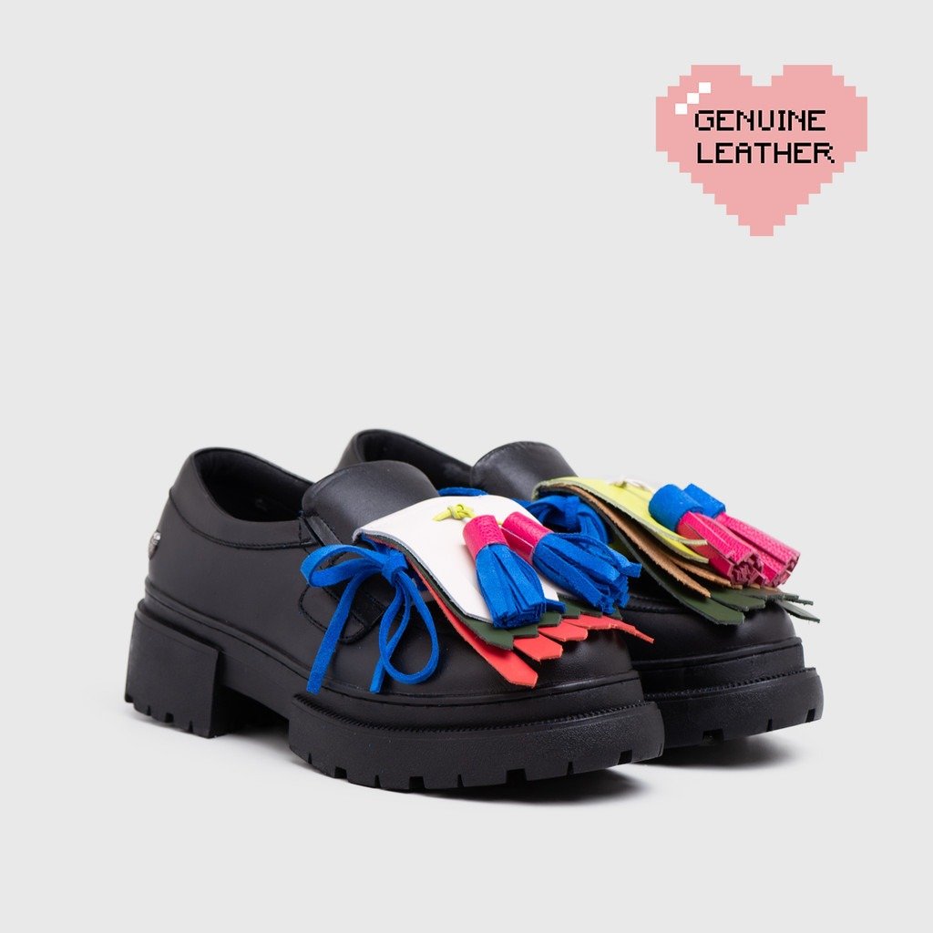 Abriana Oxford Genuine Leather Black