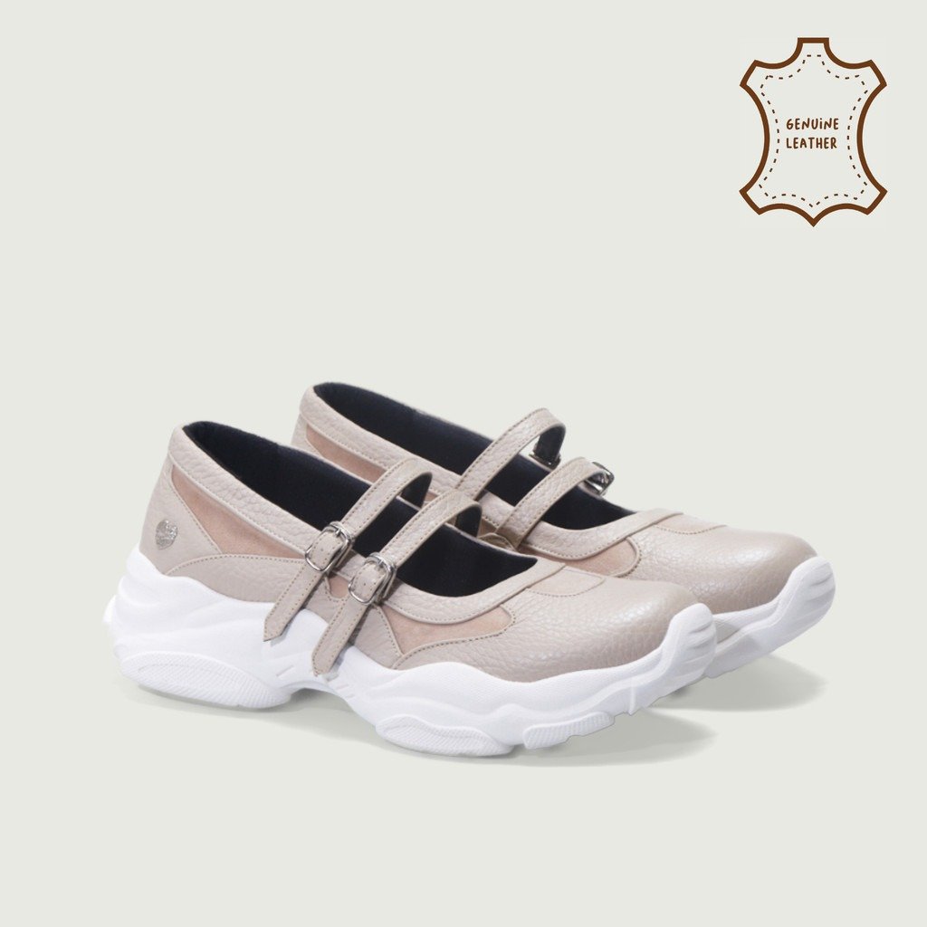Scalia Sneakers Genuine Leather Cream
