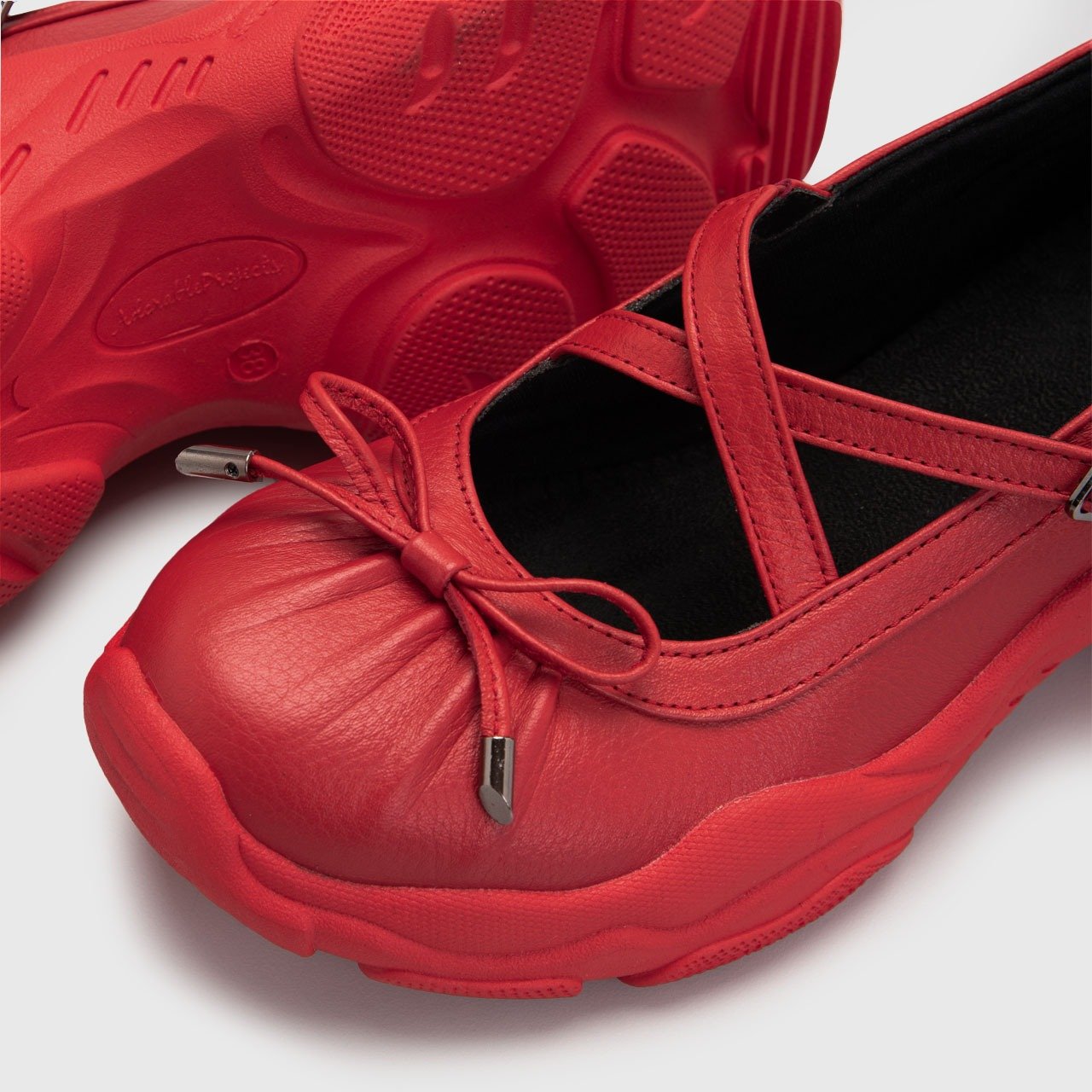 Swift Sneakers Balerina Genuine Leather Red - Image 6