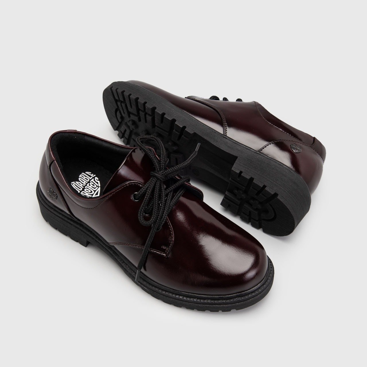 Vailey Oxford Brushed Off Genuine Leather Maroon - Image 5