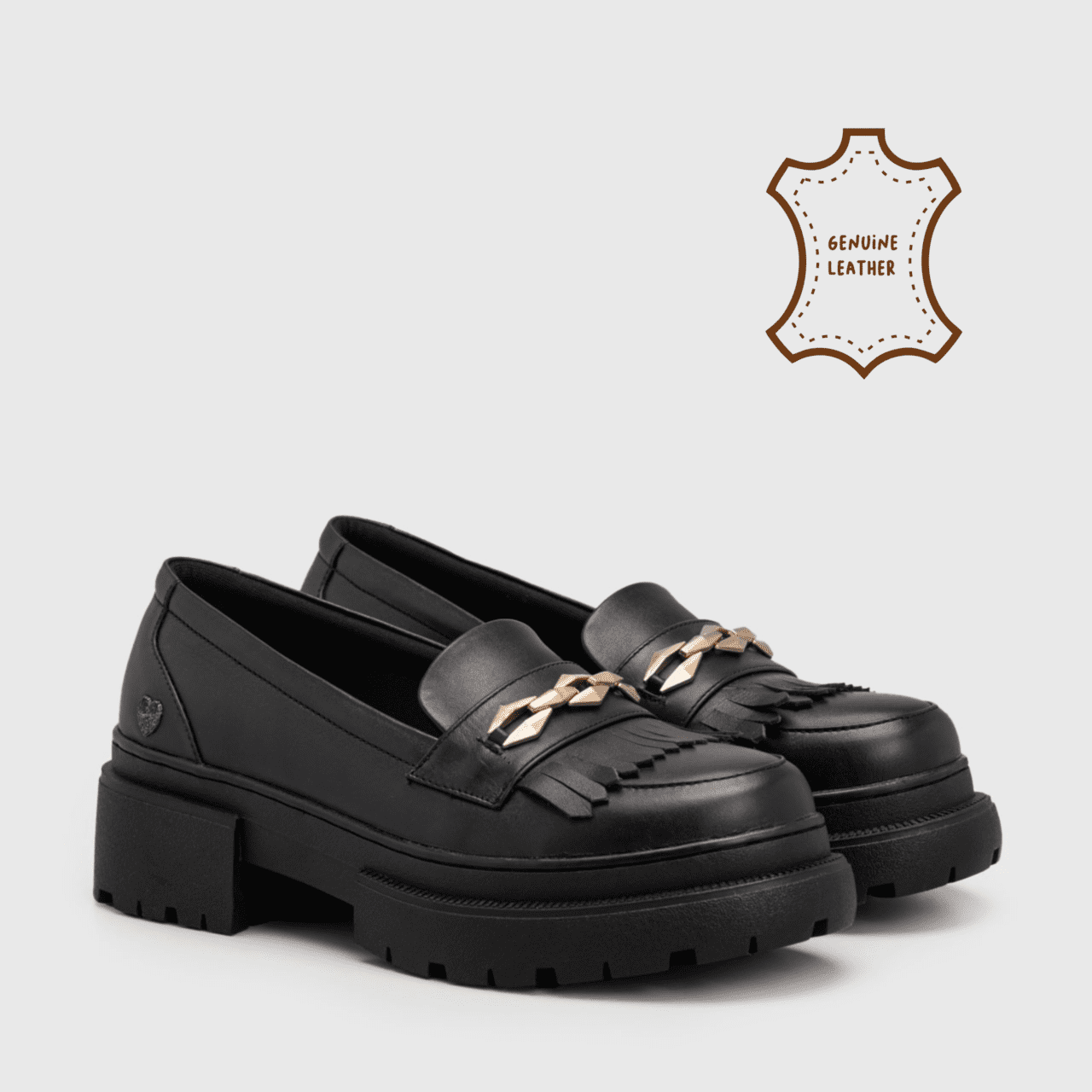 Raina Loafer Genuine Leather Black