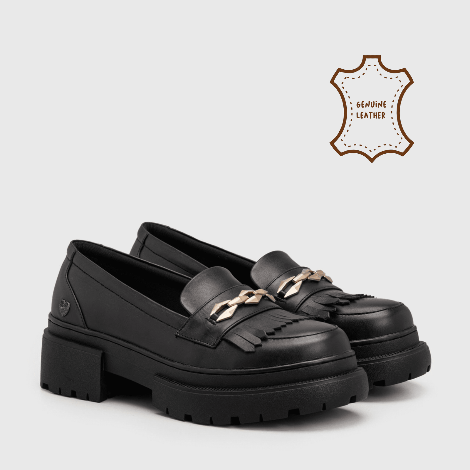 Raina Loafer Genuine Leather Black
