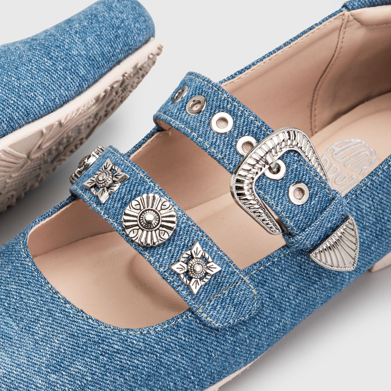 Brighit Britania Flat Shoes Light Blue - Image 5