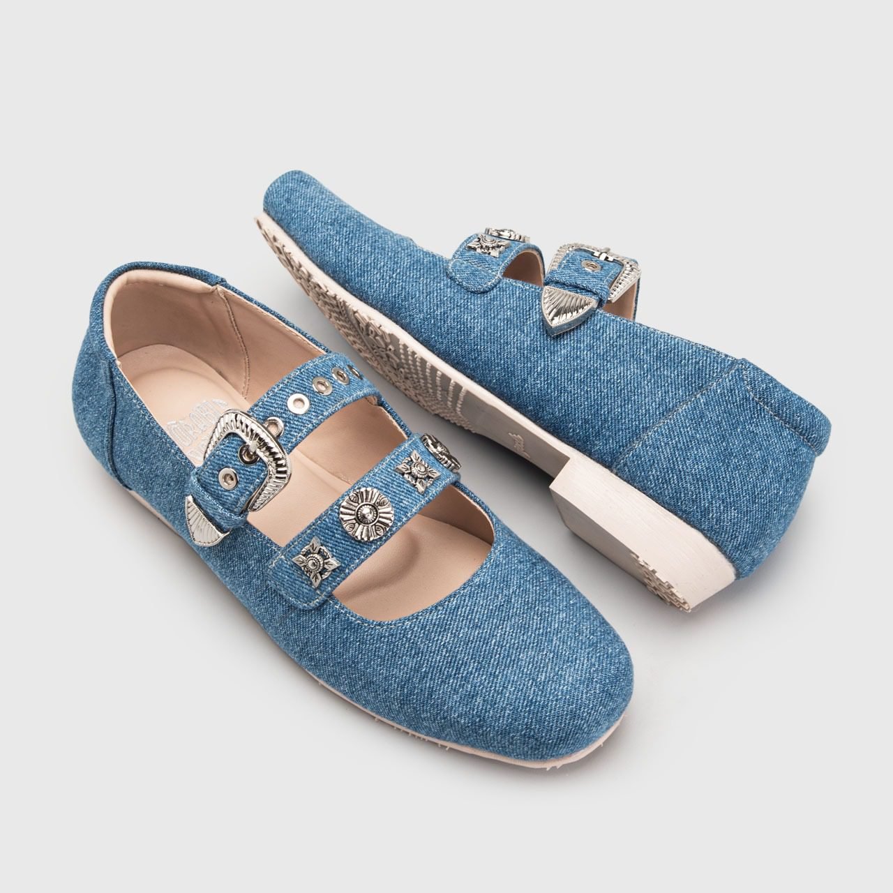 Brighit Britania Flat Shoes Light Blue - Image 4