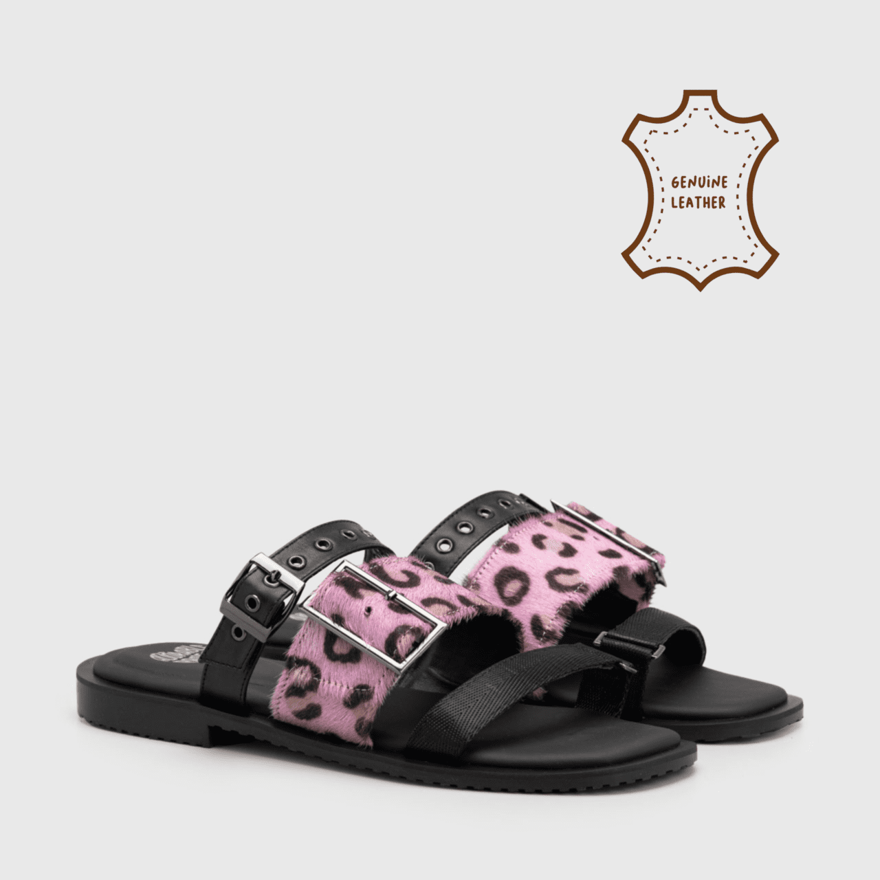 Valeya Sandals Genuine Leather Pink