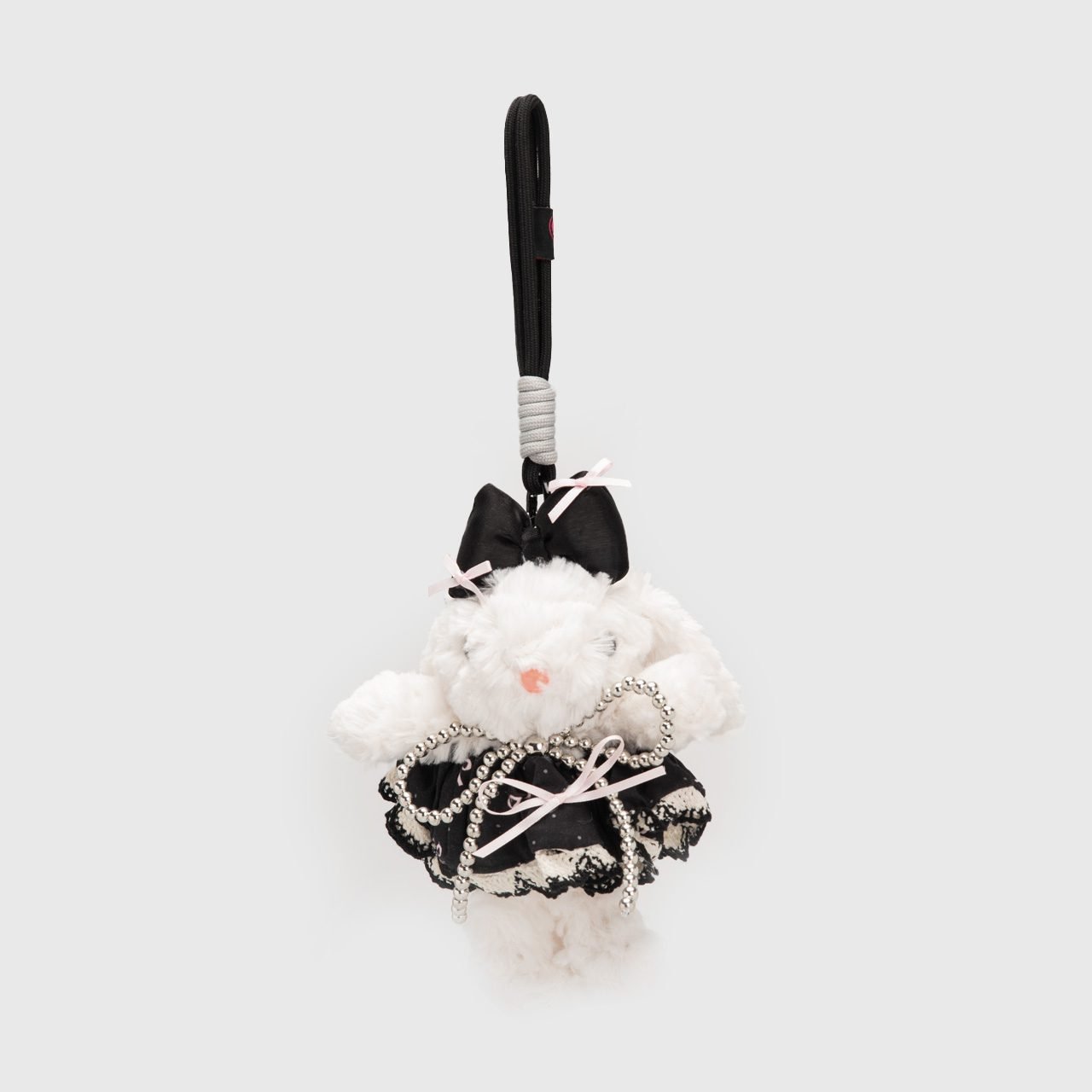 Rabbit Bag Charm BnW