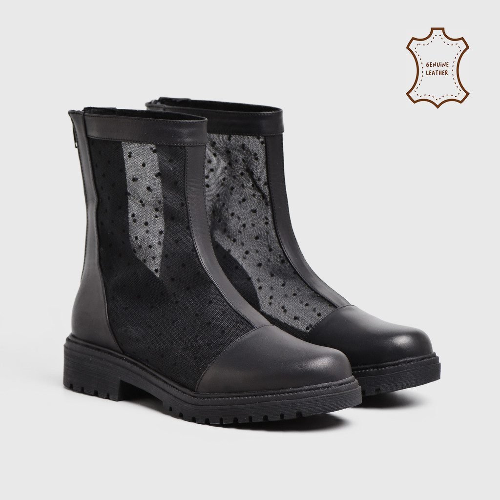 Monali Boots Genuine Leather Black