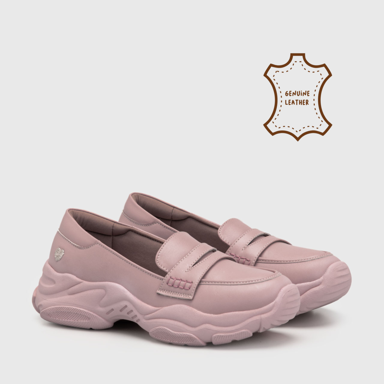Dwiny Loafer Genuine Leather Pink Pale