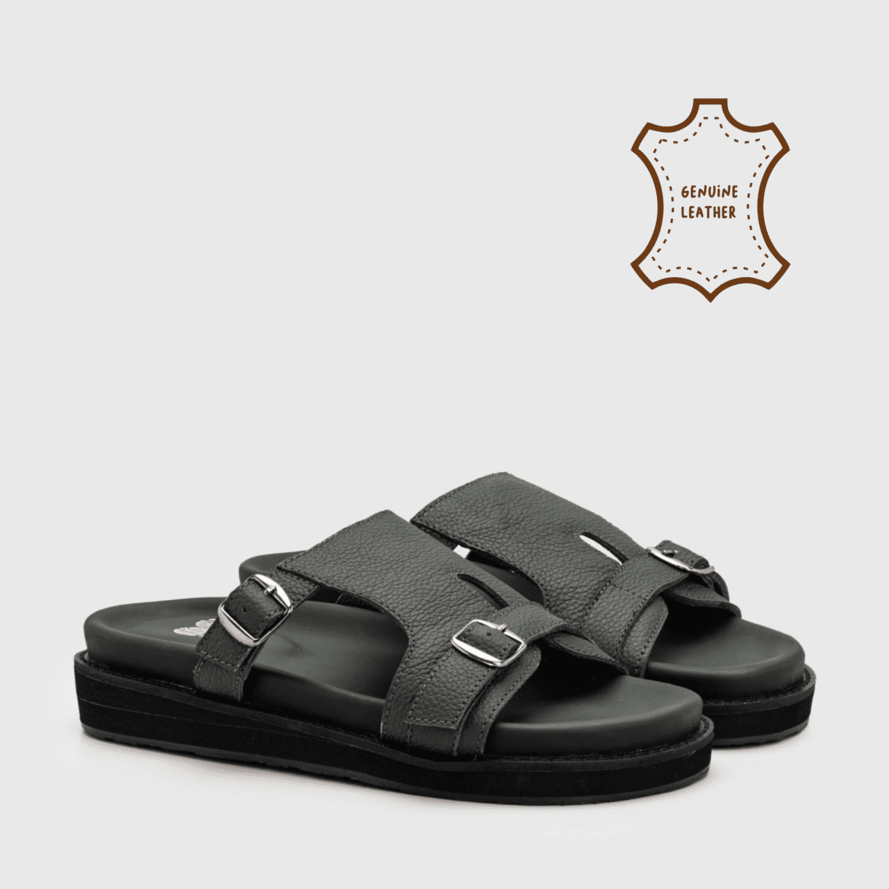 Yuzefi Sandals Genuine Letaher Green