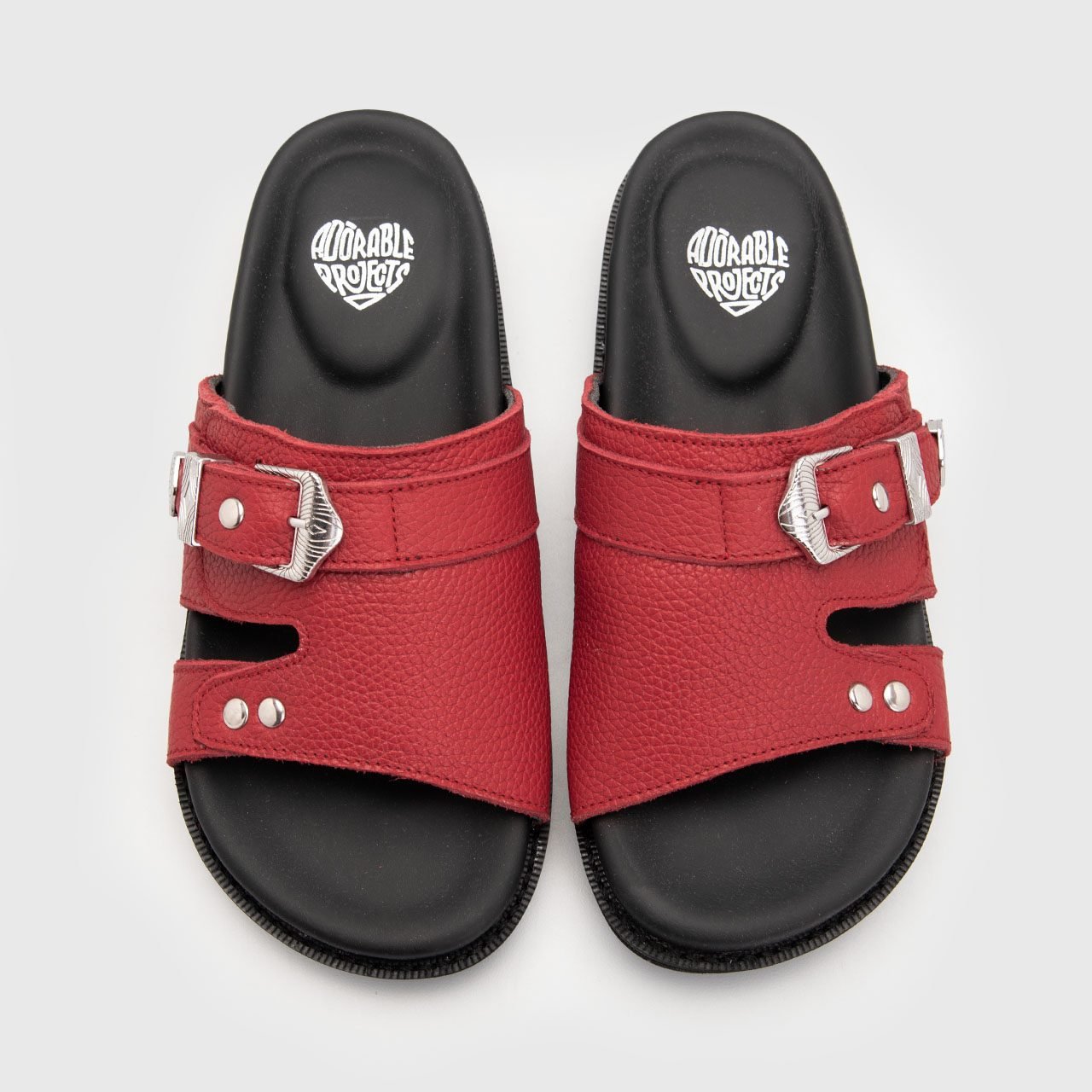 Divya Sandals Genuine Leather Red - Image 4