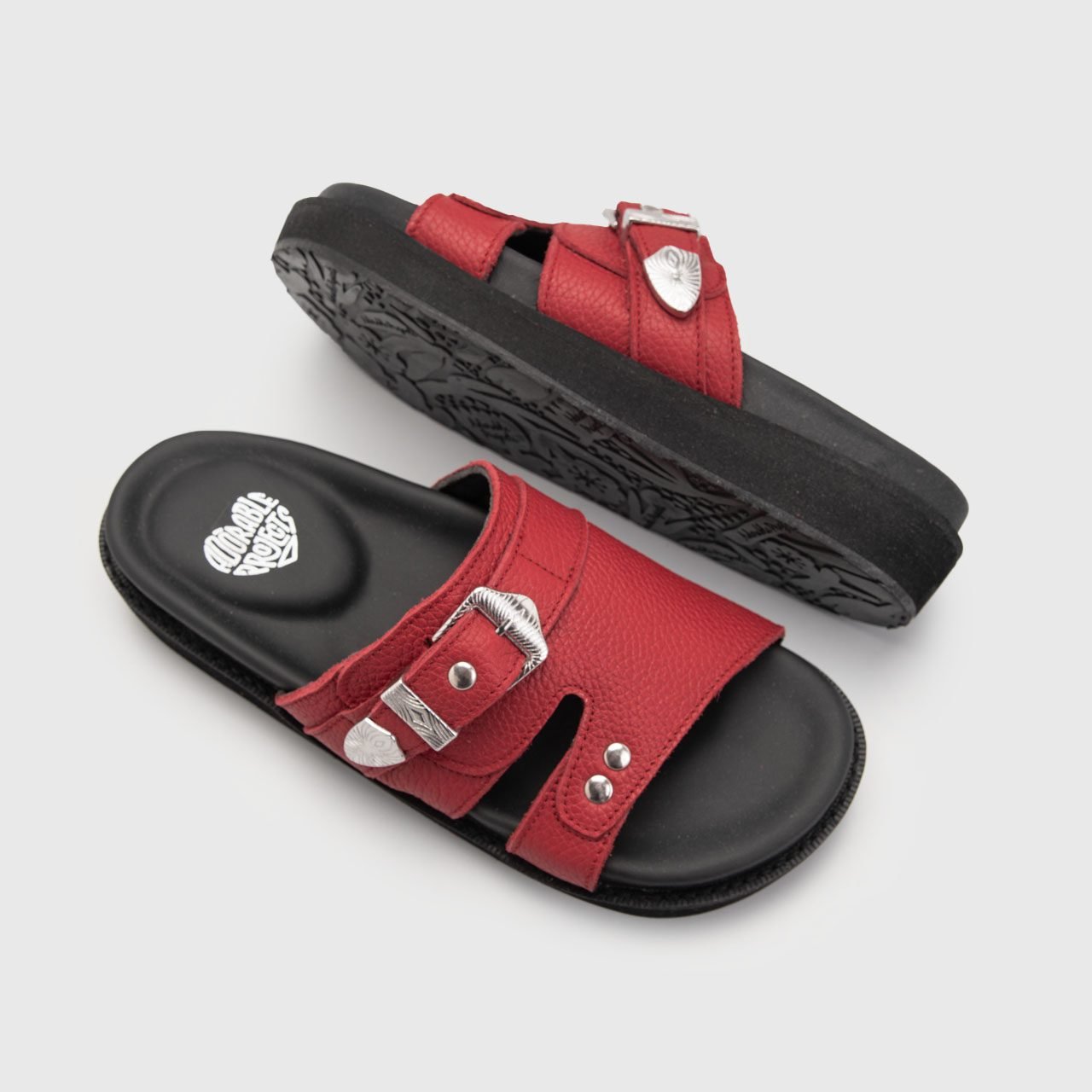 Divya Sandals Genuine Leather Red - Image 5