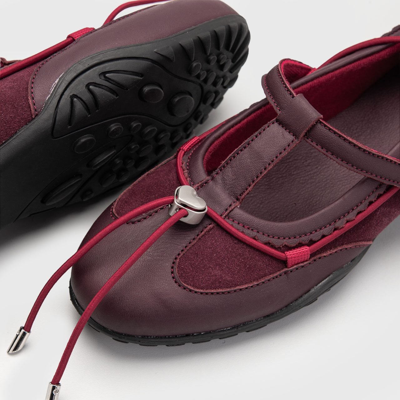 Suza Flat Shoes Genuine Leather Burgundy - Image 7