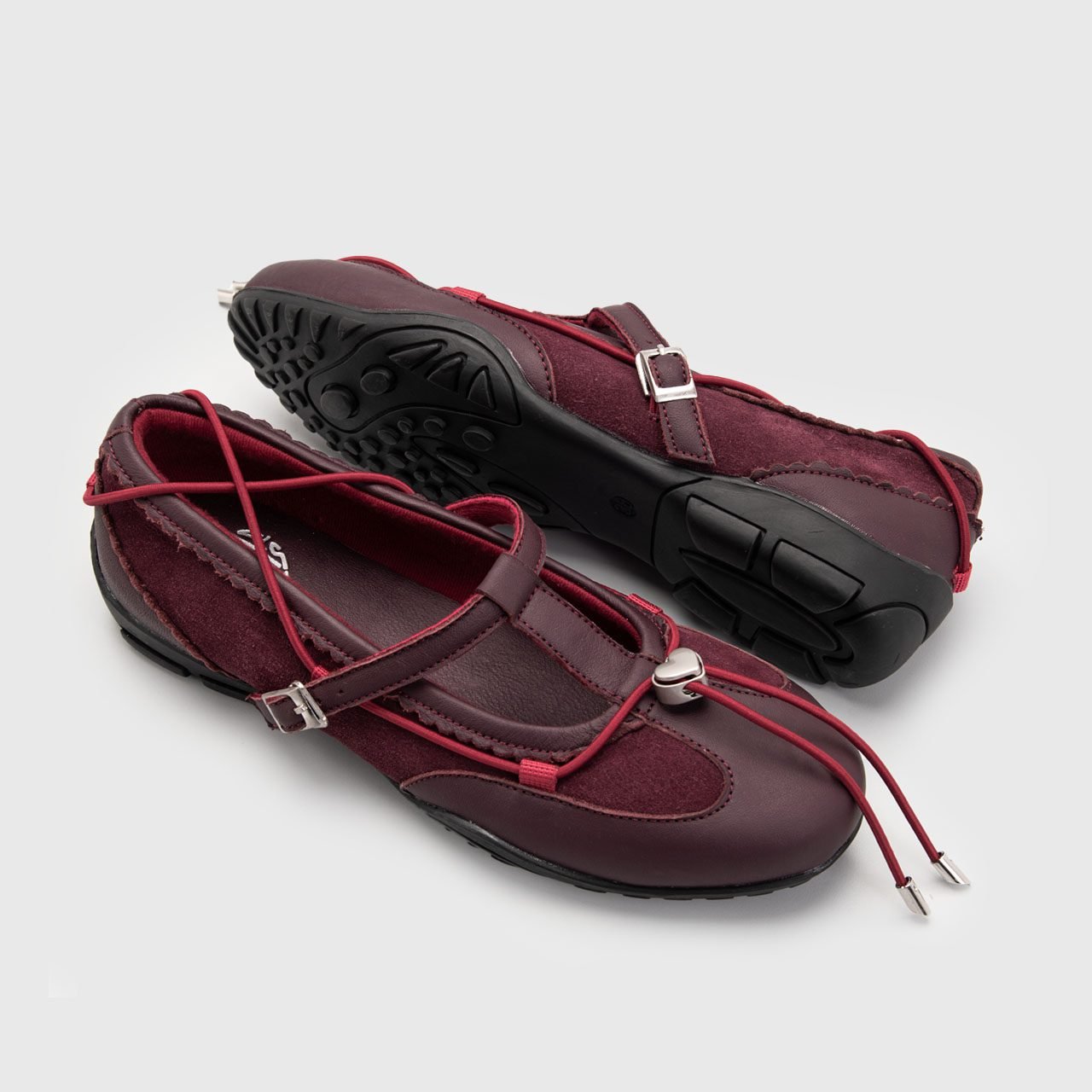Suza Flat Shoes Genuine Leather Burgundy - Image 5