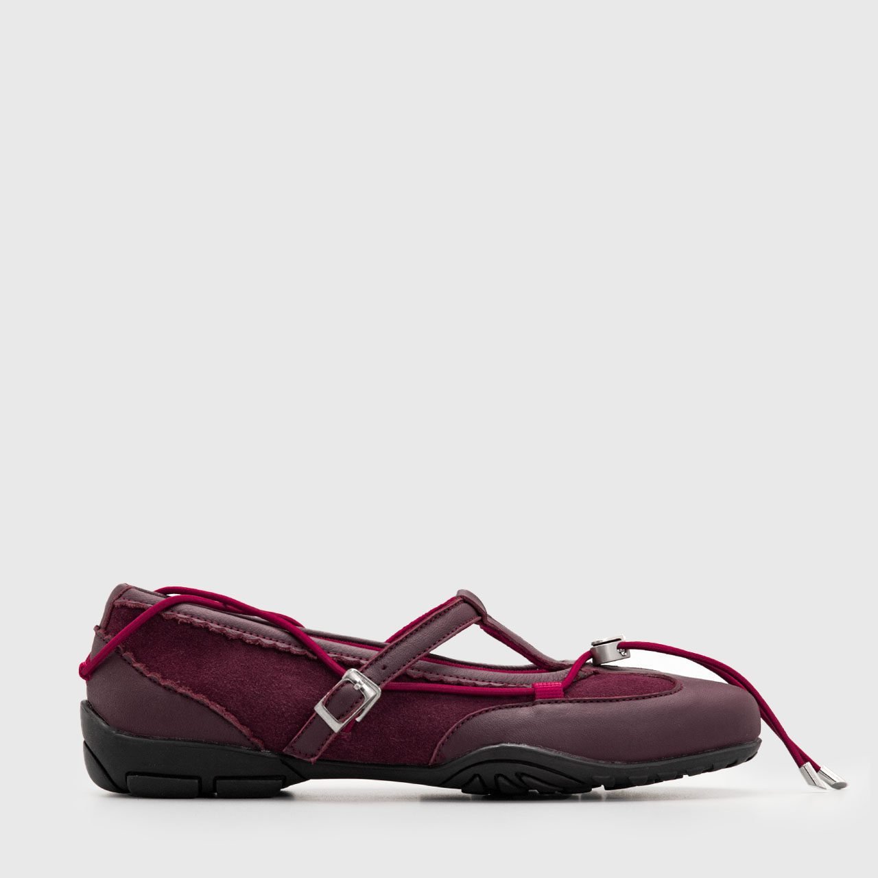 Suza Flat Shoes Genuine Leather Burgundy - Image 2