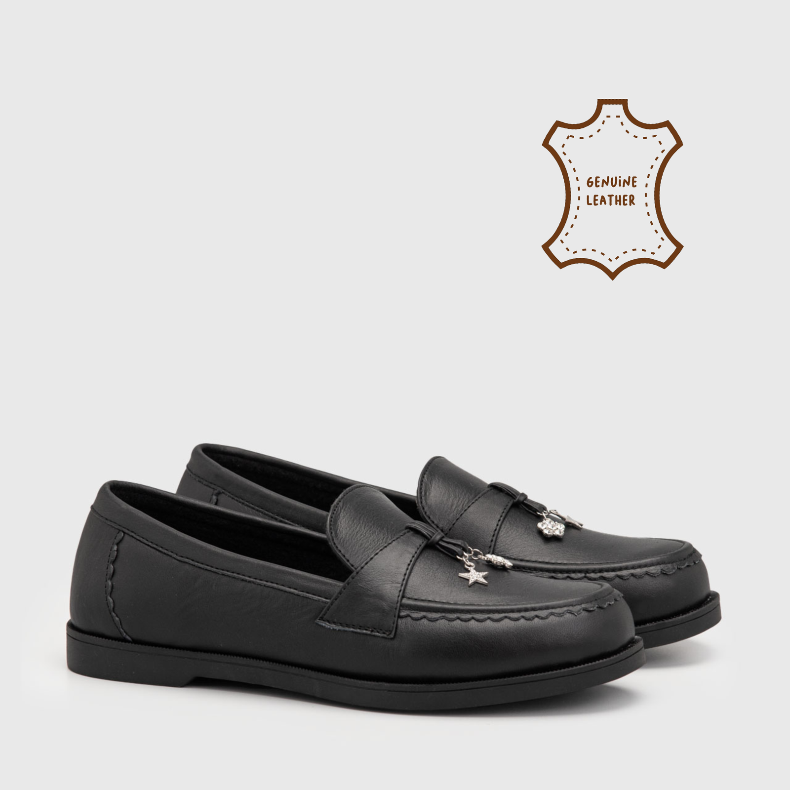 Huzperia Loafer Genuine Leather Black