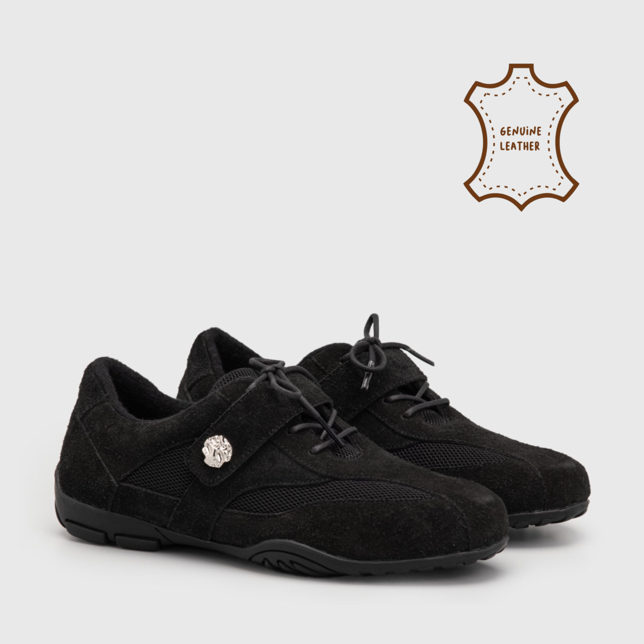 Rianna Sneakers Genuine Suede Black