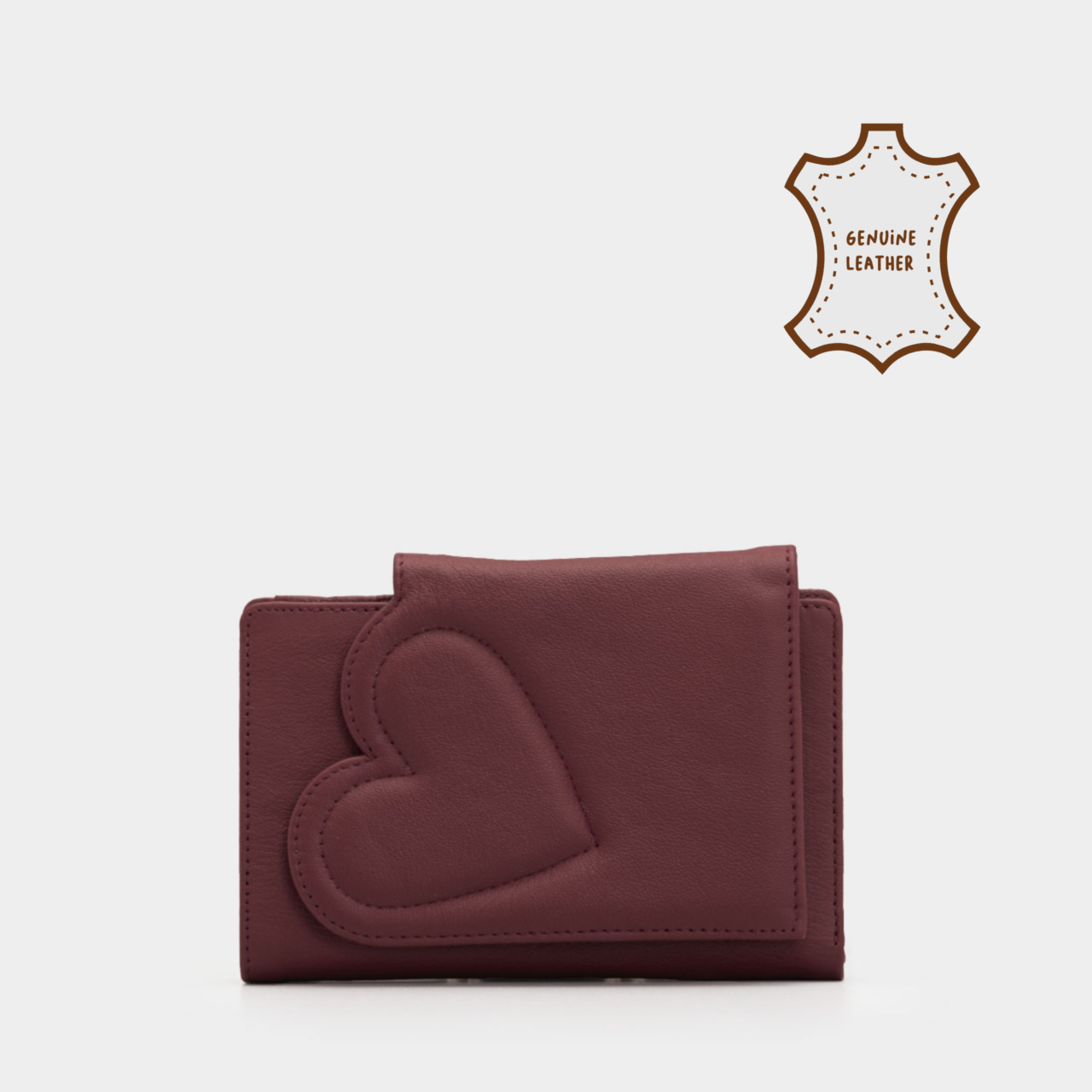 Parsha Wallet Genuine Leather Maroon