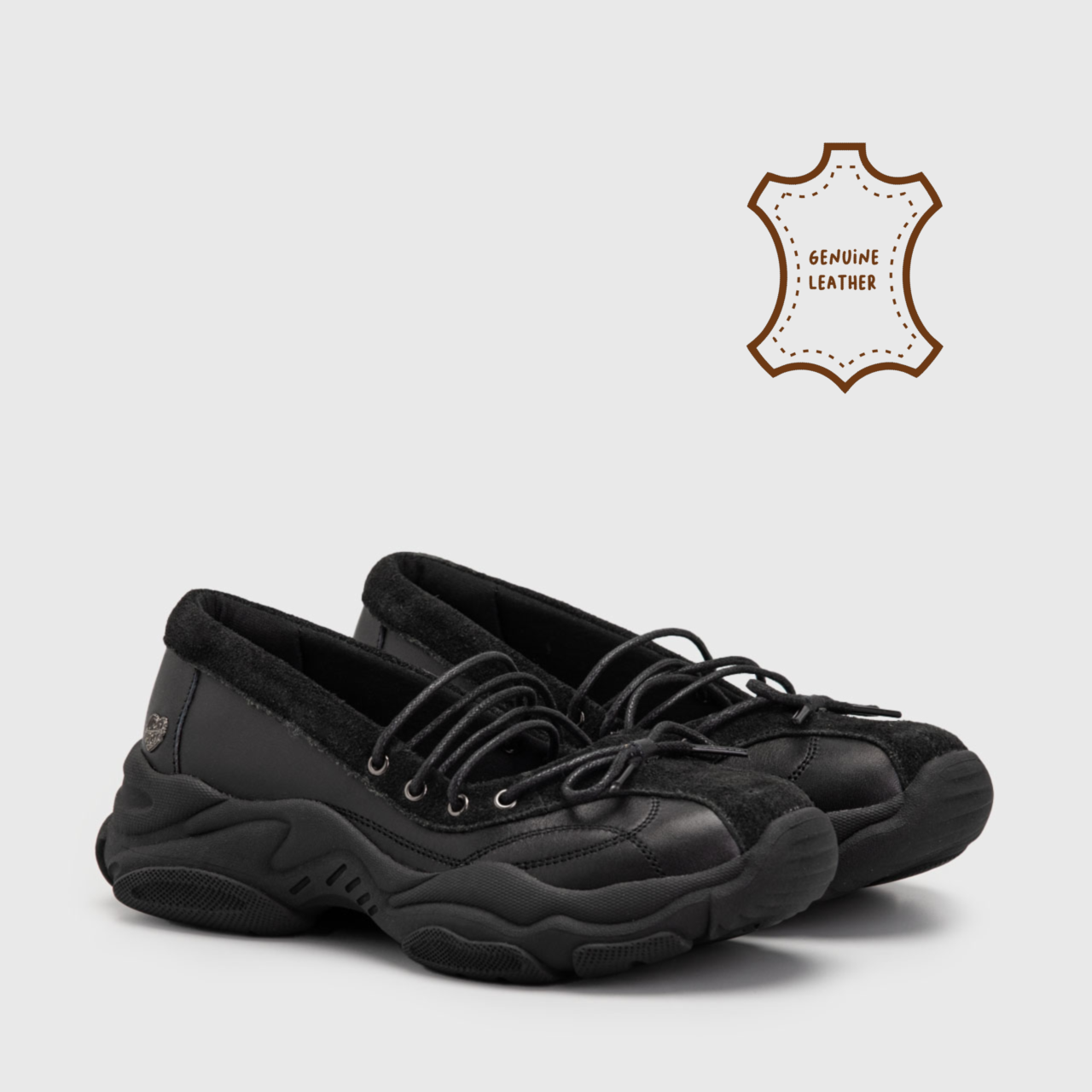 Savia Sneakers Genuine Leather Black