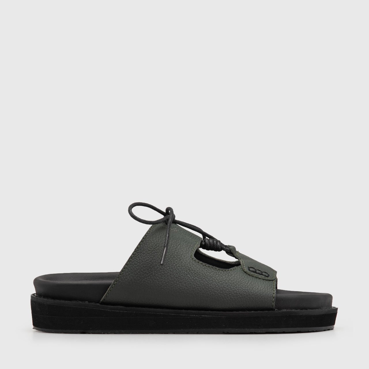Delephy Sandals Genuine Letaher Olive - Image 4