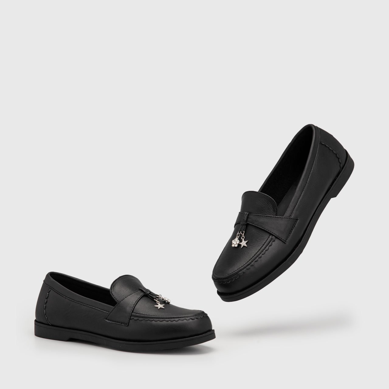 Huzperia Loafer Genuine Leather Black - Image 3