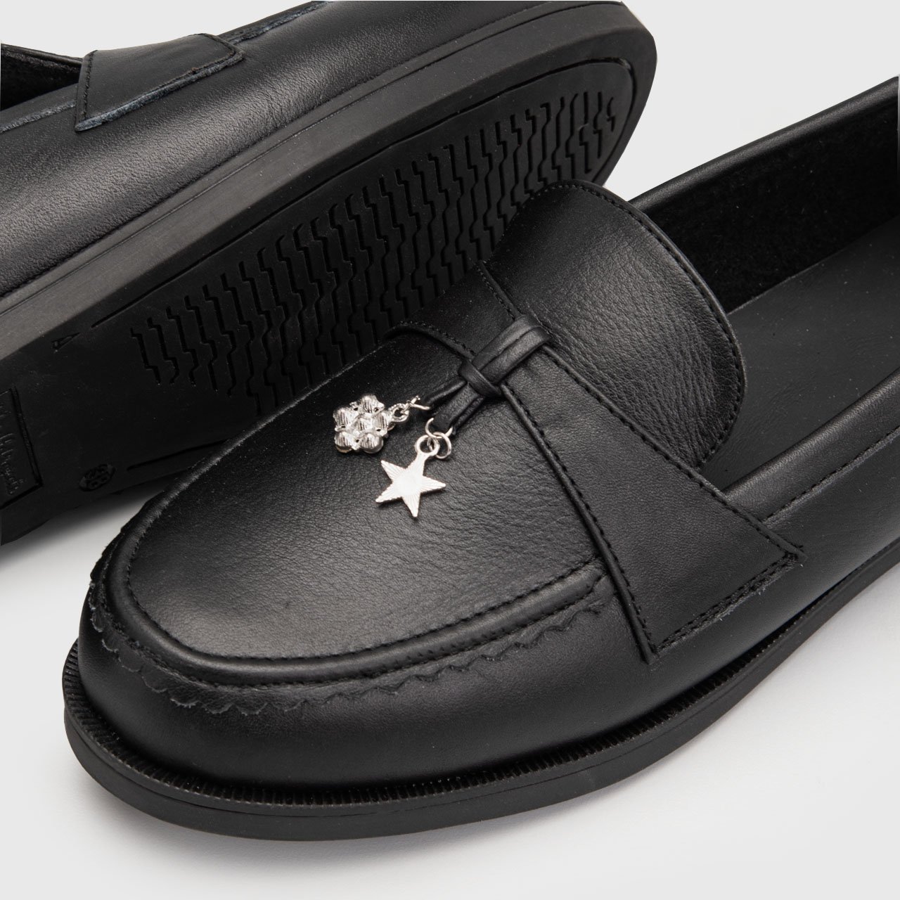 Huzperia Loafer Genuine Leather Black - Image 7