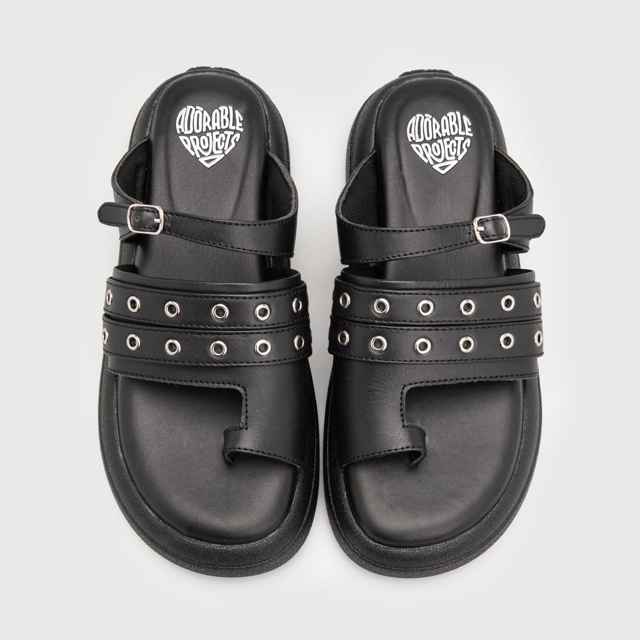 Kean Sandals Genuine Leather Black - Image 5