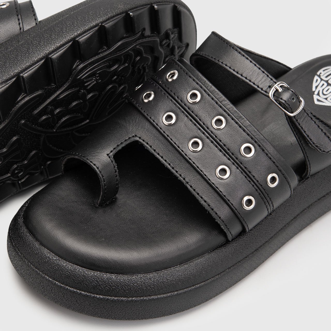 Kean Sandals Genuine Leather Black - Image 6